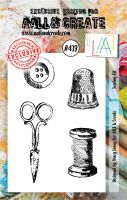 Sewing Kit (No. 439) A7 sized stamp by Tracy Evans for Aall and Create (AAL00439)