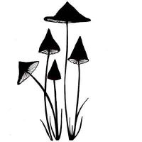 Slender Mushrooms Lavinia Stamps (LAV150)