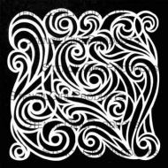 Spirit Swirl Mask (S578) designed by Valerie Sjodin for StencilGirl 6 inch by 6 inch