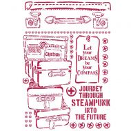 Stencil G 21 x 29 cm 7 Lady Vagabond luggage Stamperia (KSG455)