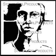 Strength Face Stencil (S653) designed by Pam Carriker for StencilGirl 6 inch by 6 inch