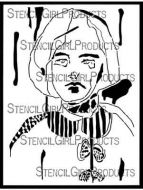 Sweet Face Girl Large 9 inch by 12 inch Stencil (L838) by Jeanne Oliver for StencilGirl