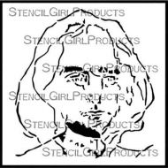 Thoughtful Face Small 6 inch by 6 inch Stencil (S862) by Jeanne Oliver for StencilGirl