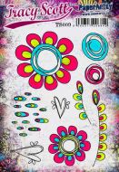 Tracy Scott TS009 (Was ETS09) PaperArtsy Cling Rubber Stamp Set