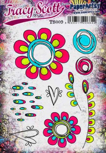 Tracy Scott TS009 (Was ETS09) PaperArtsy Cling Rubber Stamp Set