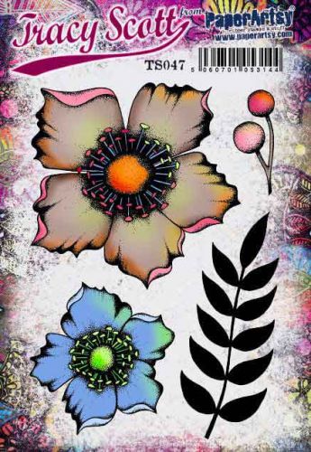 Tracy Scott TS047 PaperArtsy Cling Rubber Stamp Set