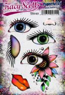 Tracy Scott TS048 PaperArtsy Cling Rubber Stamp Set