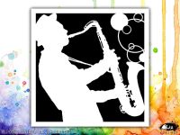 Sax It Up Visible Image Stencil