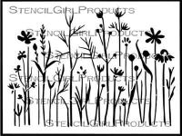 Wildflowers and Grasses designed by Jennifer Evans for Stencil Girl (9 inch by 12 inch)
