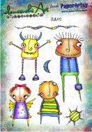 Zinski Art Set ZA02 - A5 Cling Rubber Stamp Set