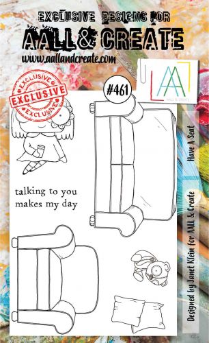 Have A Seat (no. 461) by Janet Klein Aall and Create A6 stamp (AAL00461)
