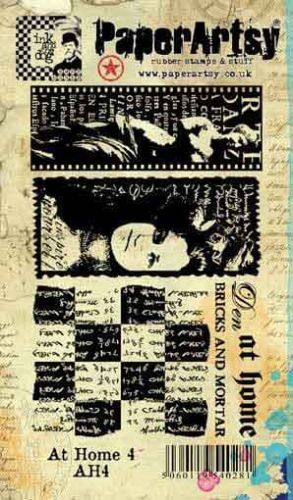 At Home Plate 4 (AH4EZ) Ink and the Dog PaperArtsy Collections Vintage Stamps