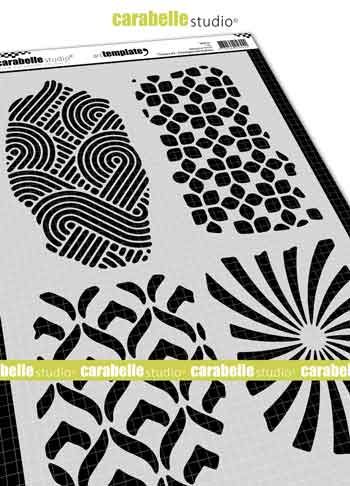 Flowers Pattern taglia unica per sfondi con Motivi Decorativi e progetti artistici per l’hobbistica Creativa Carabelle Studios Mascherina Stencil Rotonda di Carabelle Studio 