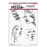 Side Eye Dina Wakley Media Cling Stamps (MDR81296)