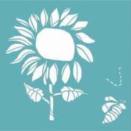 Doodle Sunflower (ST0535) Funky Fossil Stencil designed by Zinski Art