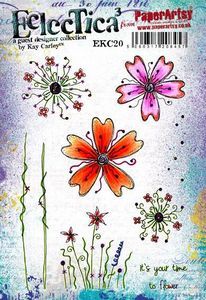 PaperArtsy -  Kay Carley - EKC20 A5 Cling Rubber Stamp Set