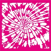 Tie Dye stencil 145mm square (ST0681) Hippy Chicks Collection by Zinksi Art and Funky Fossil Designs