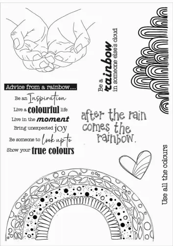 True Colours A5 polymer stamp (CS0279) True Colours Collection by Art Journal Love for Funky Fossil Designs