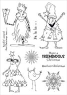 Treemendous Christmas A5 Polymer Stamp Set By Funky Fossil Designs (CS0135)