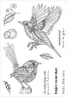 Wings Of Beauty II A5 Polymer Stamp Set By Funky Fossil Designs (CS0139)