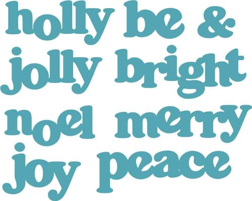 Festive Word Dies Cutting Die By Funky Fossil Designs (PA071)