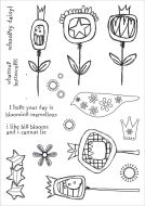 Majestic Blooms (CS0103) a5 clear polymer stamp set by Zinski Art for Funky Fossil Designs