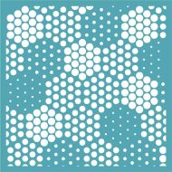 Hex Dots 145 mm square stencil by Funky Fossil Designs (ST0713)