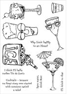 Chatty Bar A5 Polymer Stamp Set by Zinski Art for Funky Fossil Designs (CS0129)