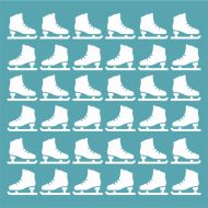 Get Your Skates On Christmas 2023 6 by 6 stencil (ST0754) by Funky Fossil Designs