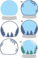 Snowglobe Builder Christmas 2023 die set (PA135) by Funky Fossil Designs