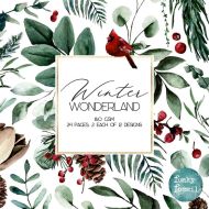 Winter Wonderland Christmas 2023 200mm square paper pad (PA131) by Funky Fossil Designs