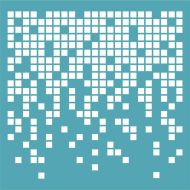 Pixel Fade 145mm square stencil (ST0723) by Funky Fossil Designs