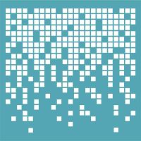 Pixel Fade 145mm square stencil (ST0723) by Funky Fossil Designs