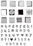 Doodle Alpha Blocks CS0211 A5 Clear Stamp by Funky Fossil Designs