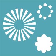 Good Vibes ST0743 145mm Square Stencil by Funky Fossil Designs