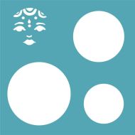 Moondala Rings ST0740 145mm Square Stencil by Funky Fossil Designs