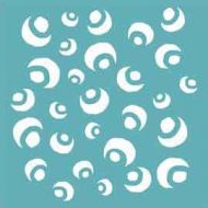 Retro Orbs (ST0533) Funky Fossil Stencil designed by Zinski Art