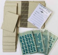 Sarah Gray Funky Fossil 4 December bundle (2 covers, 8 ATC's, 4 mini stencils and ATC back stamp-CS074r)