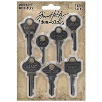 Metal Word Keys Tim Holtz Idea-Ology (*UK ONLY*) 7/Pkg (TH94245)