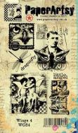 Wings Plate 4 Ink and the Dog PaperArtsy A6 Cling Rubber Stamp (WGS4EZ)