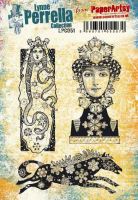 Lynne Perrella A5 size PaperArtsy Cling Rubber Stamp Set (No. 51) - LPC051
