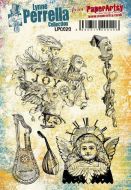 Lynne Perrella 20 Cling Rubber Stamp Set (LPC020)