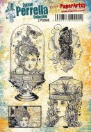 Lynne Perrella Paperartsy A5 Cling Rubber Stamp Set (LPC046)