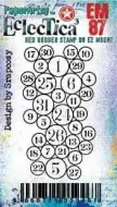 Scrapcosy Mini Eclectica 87 (EM87) PaperArtsy credit card sized cling rubber stamp