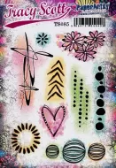 Tracy Scott TS085 PaperArtsy A5 Rubber Stamp Set