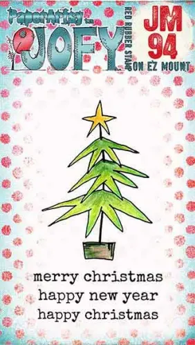 JOFY Mini 94 (JM94) PaperArtsy credit card sized cling rubber stamp