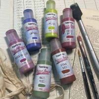 Berrylicious Brights *UK ONLY* 6 Fresco Paints (Magic Moss, Limelight, Bougainvillea, Lavender, Toffee Apple & Brown Shed) Fodder School Alison Bomber Collection