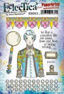 Nicci Battilana 12 (ENB12) PaperArtsy A5 sized Cling Rubber Stamp Set