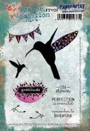 France Papillon 26 (FP026) PaperArtsy A5 Cling Rubber Stamp Set