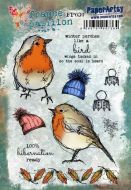 France Papillon 30 (FP030) PaperArtsy A5 Cling Rubber Stamp Set